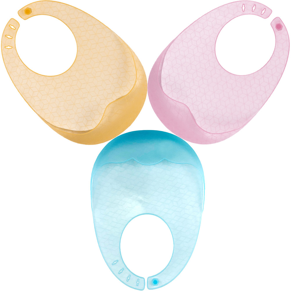 Waterproof Baby Bibs Silicone - 3 sztuki silikonowych śliniaków dla niemowląt,
