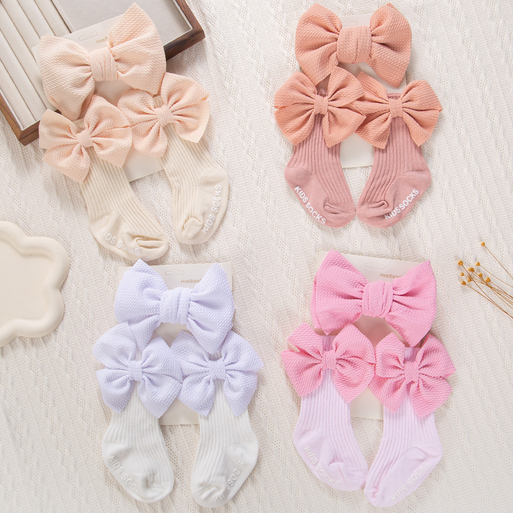 2 szt./zestaw Duże kokardy w k – Unisex Baby Socks Non Slip recenzja i cena