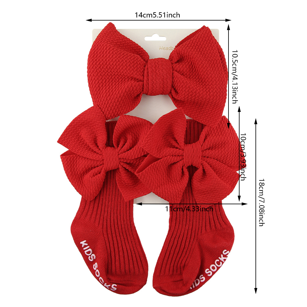 2 szt./zestaw Duże kokardy w k – Unisex Baby Socks Non Slip recenzja i cena