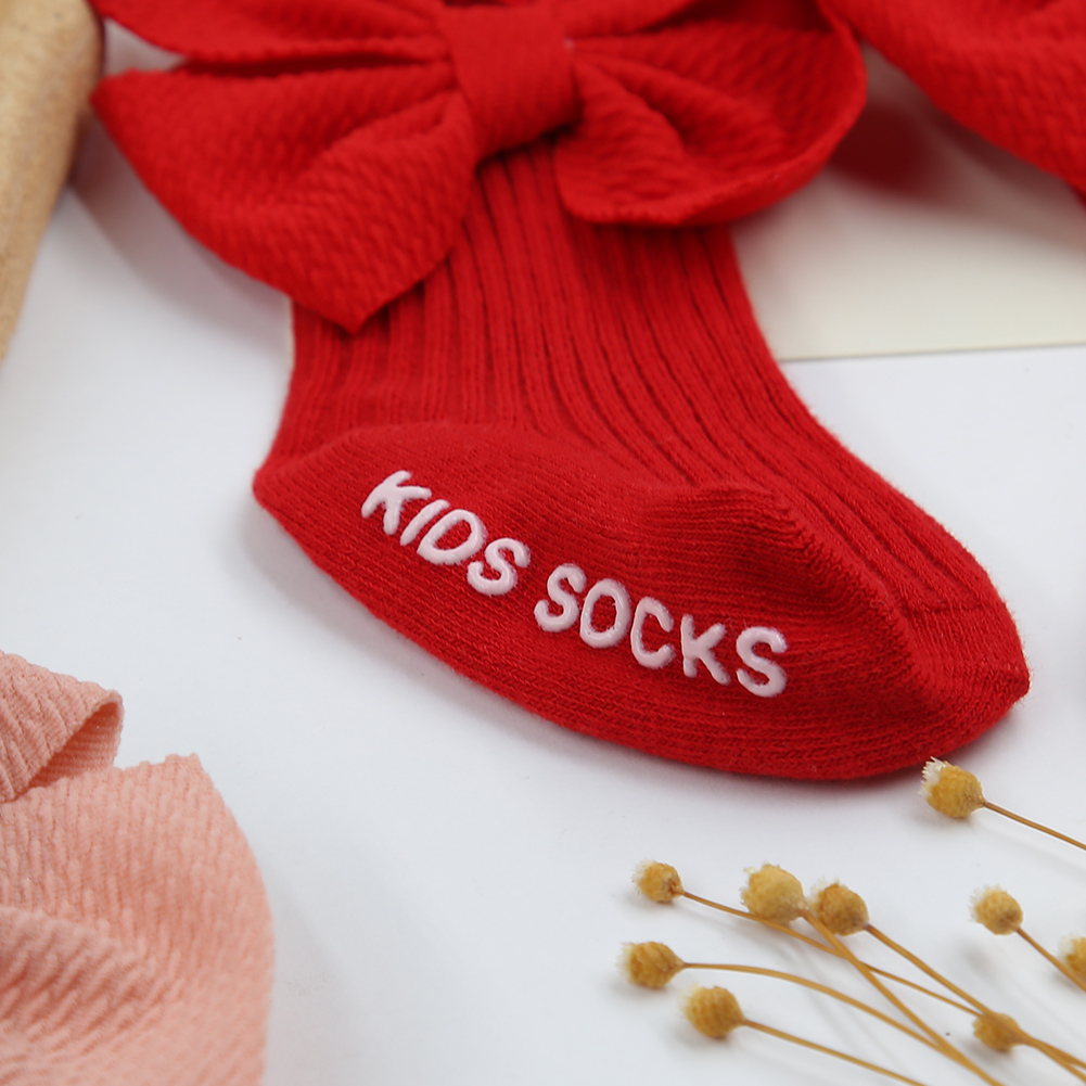 2 szt./zestaw Duże kokardy w k – Unisex Baby Socks Non Slip recenzja i cena