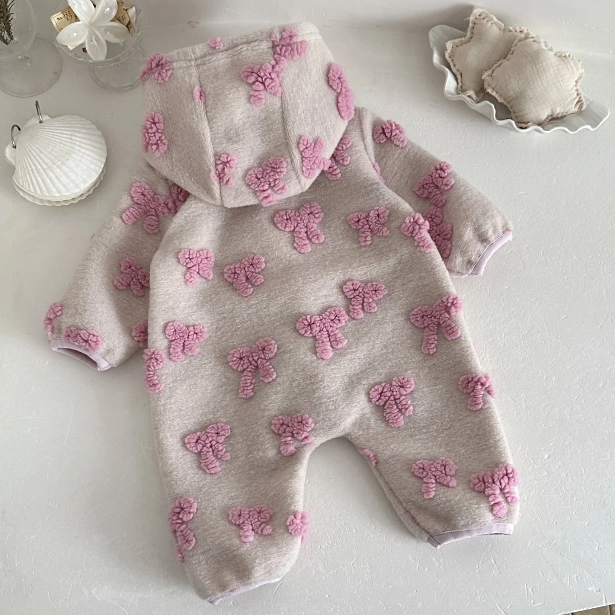 Dziewczęcy kombinezon z kaptur – Newborn Baby Girl Romper Floral recenzja i cena