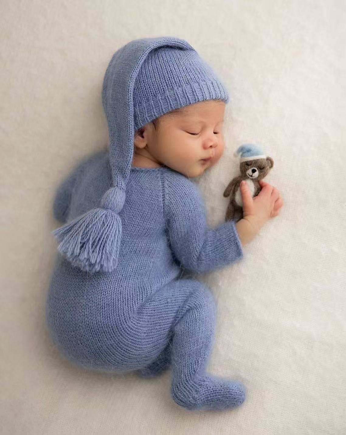 Nowy, dziergany zestaw dla now – Infant Photography Props Outfit recenzja i cena